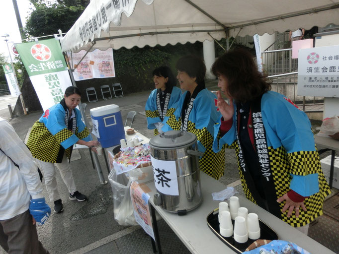 途中、病院前のエイドステーション。皆さんありがとうございました。