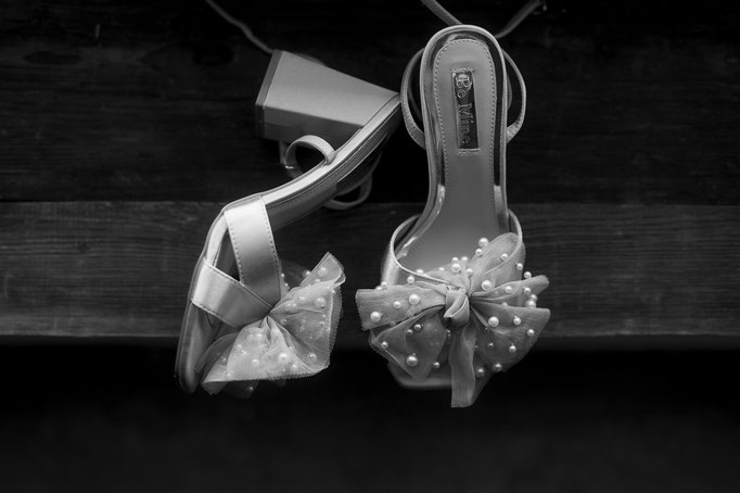 Be Mine Schuhe für die Braut in Schwarzweiß
