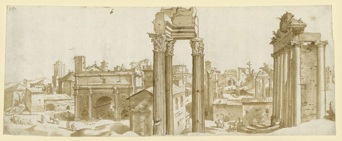 Marten van Heemskerck, Forumsredute, Inv Nr. KdZ 6696, 1535, © bpk / Kupferstichkabinett SMB / Dietmar Katz