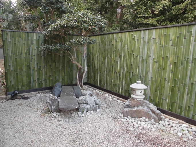 天然竹アレンジ建仁寺垣