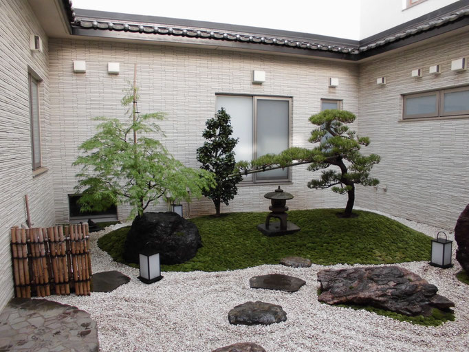 中庭の苔庭園