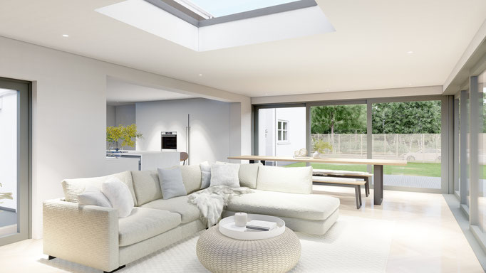 modern house extension interior