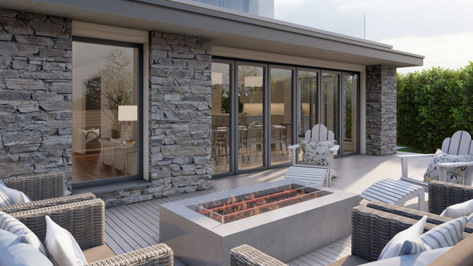 modern home design outdoor deck
