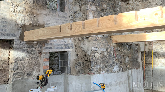 Building restoration - oak beams