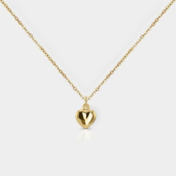 Kette mit kleinem Herz Anhänger Gold 45cm