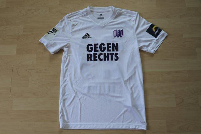 ﻿VfL Osnabrück 2017/18 Sondertrikot "gegen Rechts" (wurde nur für die Spieler und für den 32 Spieltag produziert) mit Autogramm, Nr. 29 Krasniqi (Matchvorbereitet gg. Rostock 31.3.18)