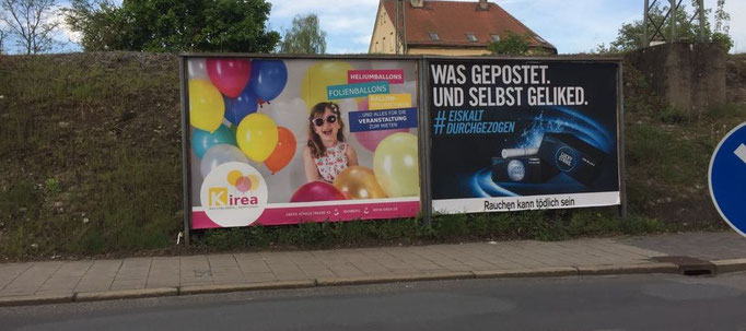 Außenwerbung.