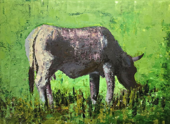 "Tiroler Graurind"  2018 WVZ 118   I  66x90cm   I  Öl auf Leinwand