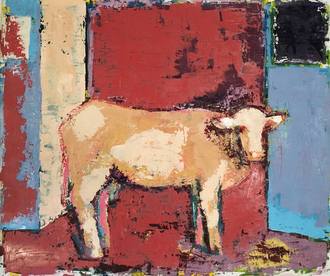 "kleine Kuh"  2017 WVZ 115   I  65x75cm   I  Öl auf Leinwand