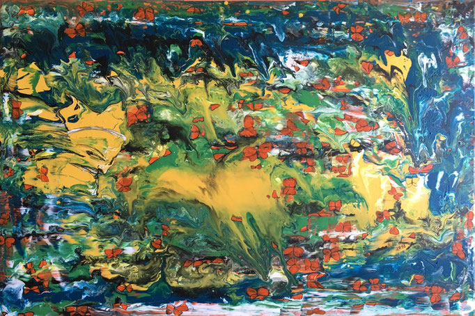 "Beschwichtigung des Königs Watzmann" 120 x 80 cm 