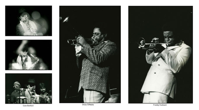 Fotografia di Joe Oppedisano - Gato Barbieri, Dizzy Gillepsy, Freddy Hubbard