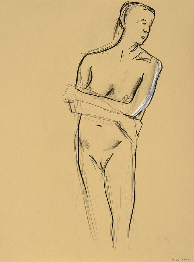 2012, #5,fusain sur papier - Charcoal on paper 