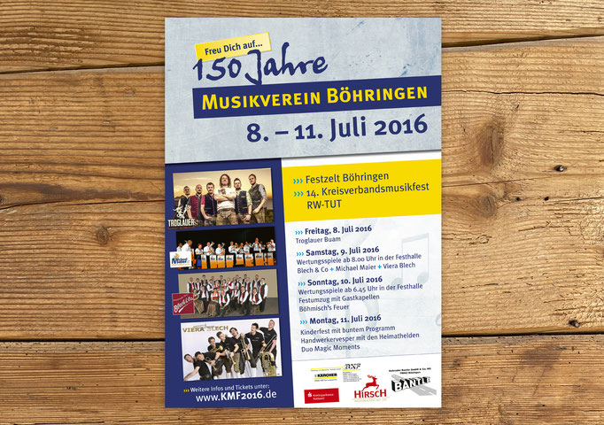 Plakat 150 Jahre, Musikverein Böhringen