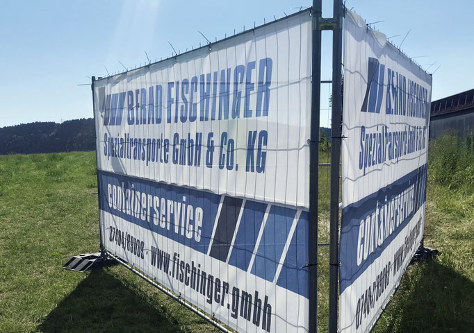 Bauzaunbanner, Fischinger Containerservice, Böhringen