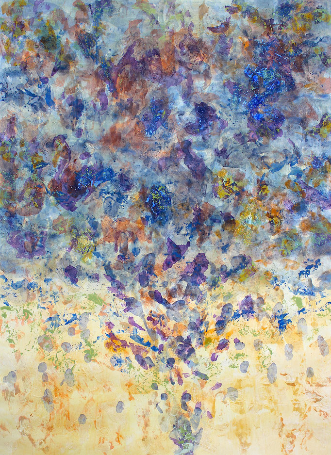 アクリル画 花の絵 風景画 原画「マーガレット」F3 等し アクリル画 花の絵 風景画 原画「マーガレット」F3 等し