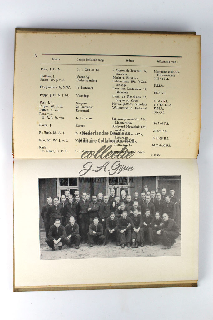Nederlandse Arbeidsdienst  Almanak Opleidingskamp NAD Tilburg 1940 – 1941 .