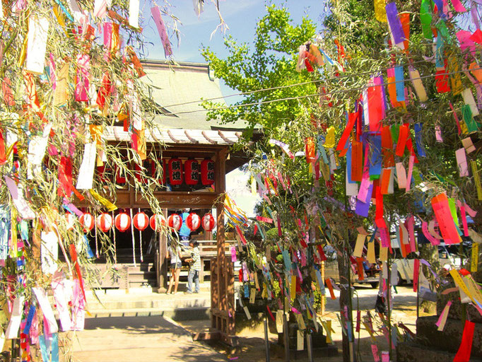 七夕神社の夏祭り（大板井駅）