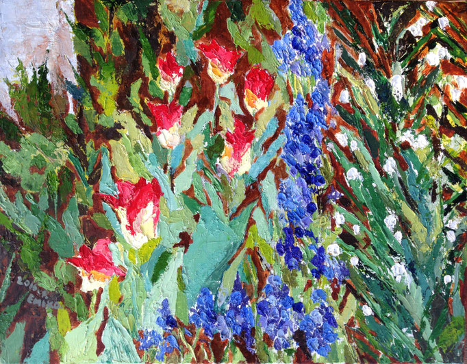 Tulip lavender  /   Oil painting   2016