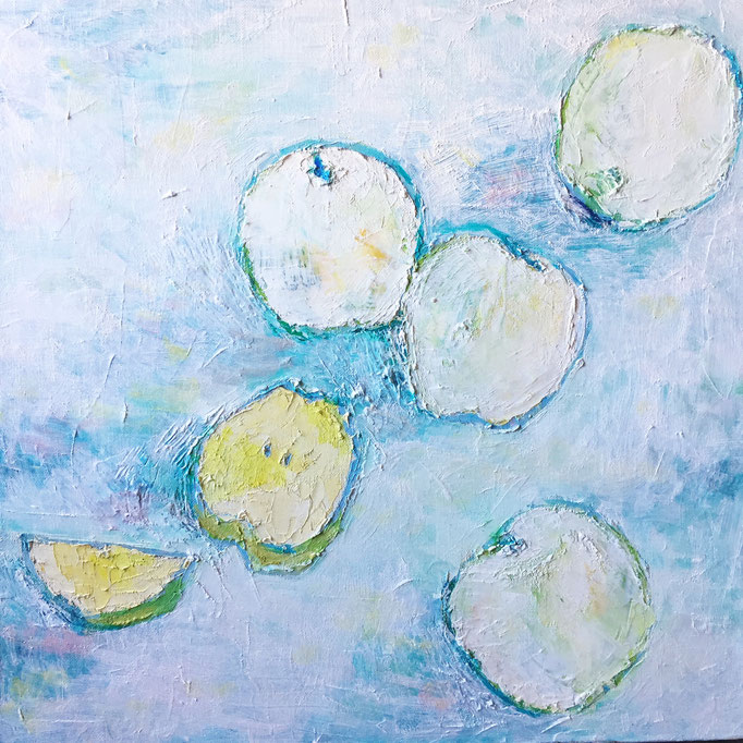 green apples  /  Oil Painting  410×410mm   2020