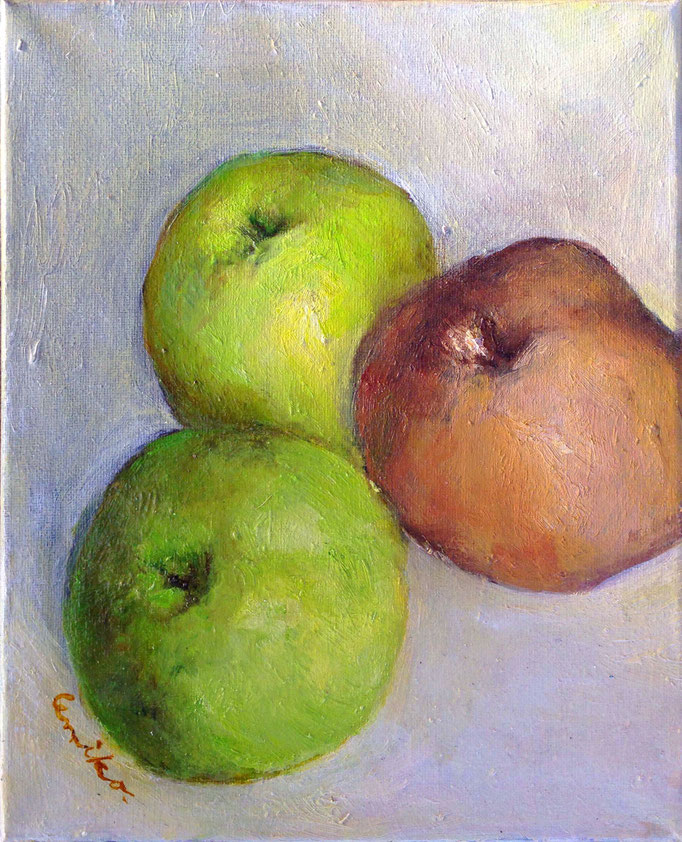 Green apples      /   Oil painting 2016 f3