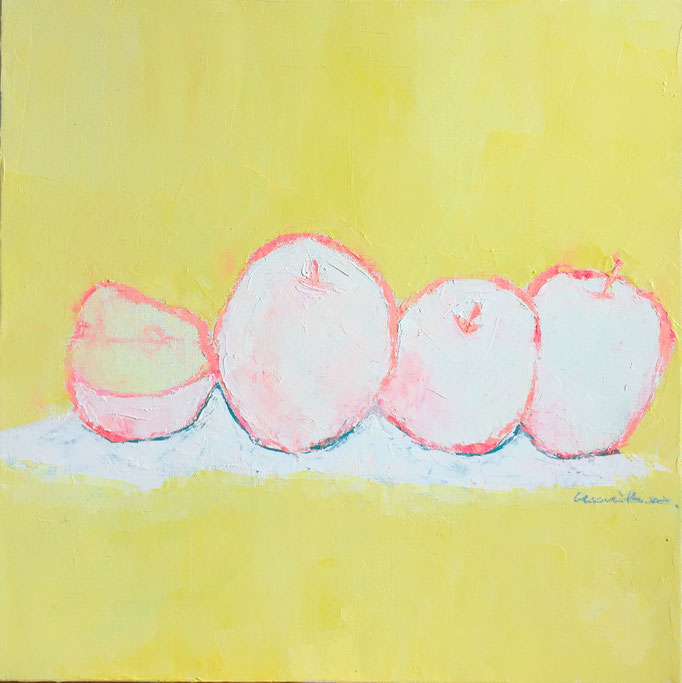 apples  /  Oil Painting , Oil Pastel  410×410mm   2019