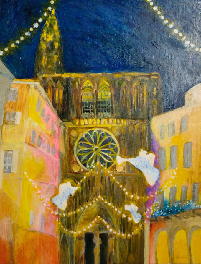 Je veux retourner à Noël  / Oil Painting   606×500  2020
