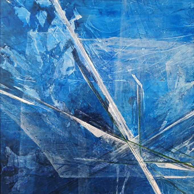 Unterm Eis II.  Acryl 60 x 60 cm. 2018.    > sale: 500 €  gerahmt