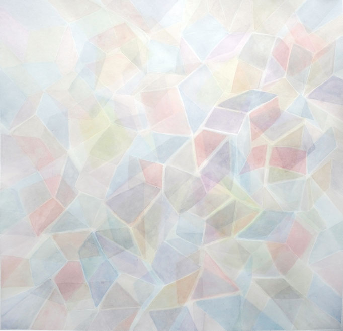 Spaces I Aquarell auf Papier, 80 x 80 cm, 2024 