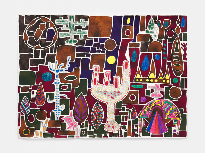 "Blau Nr. 1", 2024, Tusche auf Papier,  78x106,5cm