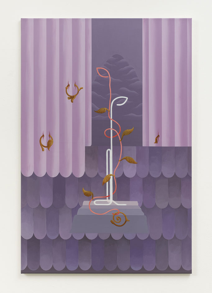 Curtains and Wounds #3, 2020, Acryl auf Leinwand, 120 x 80 cm