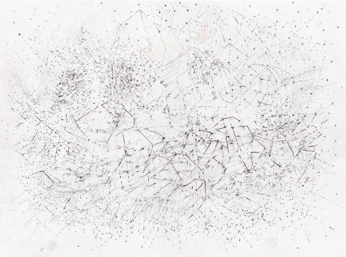 Sehebenen, Bleistift und Tusche auf Papier 30 x 40 cm, 2021