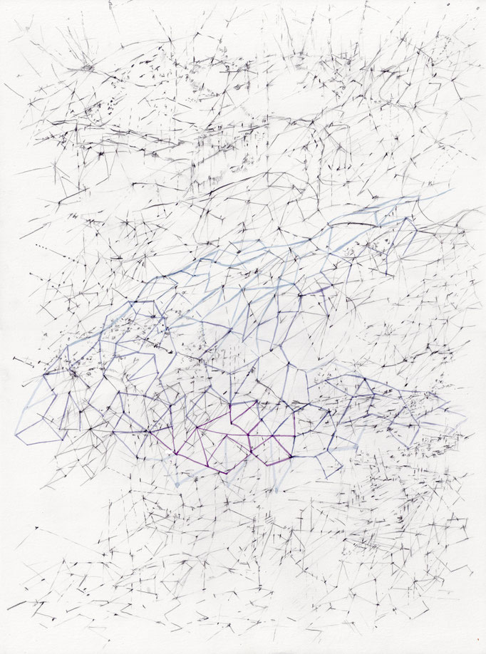 Space above Space Bleistift und Tusche auf Papier , 40 x 30 cm, 2025
