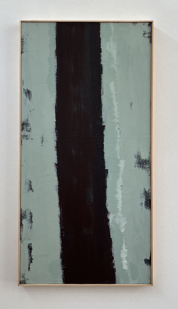 o.T. - 2021, Acryl und Pigment auf Leinwand, 100 x 50 cm