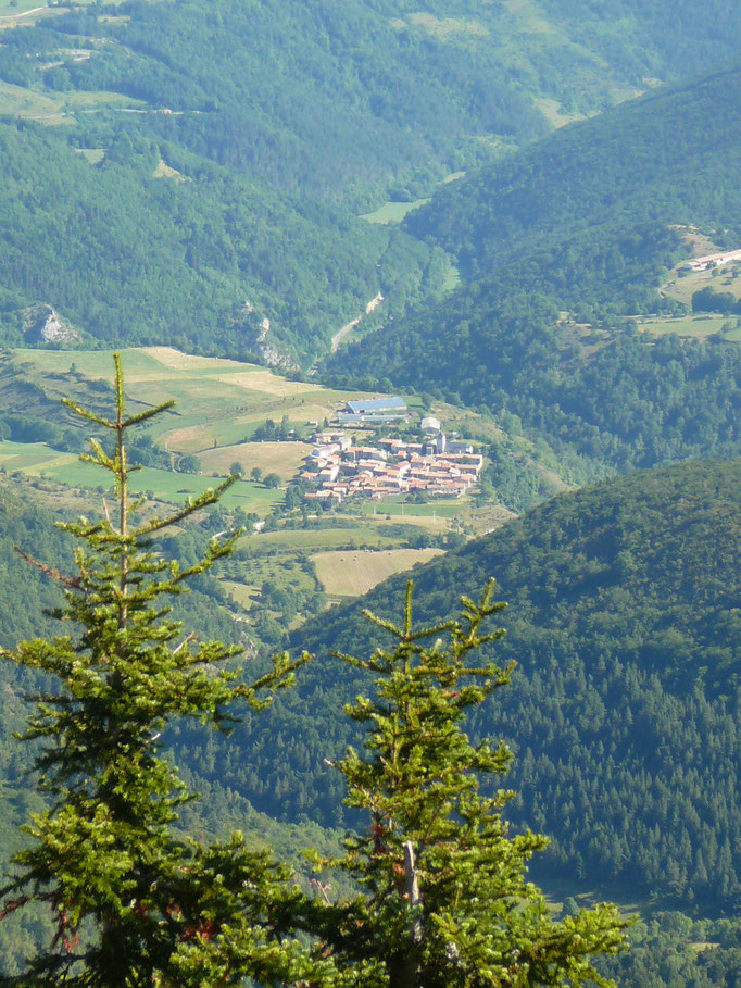 vue sur la vallée du Rebenty depuis l'Ourtiset