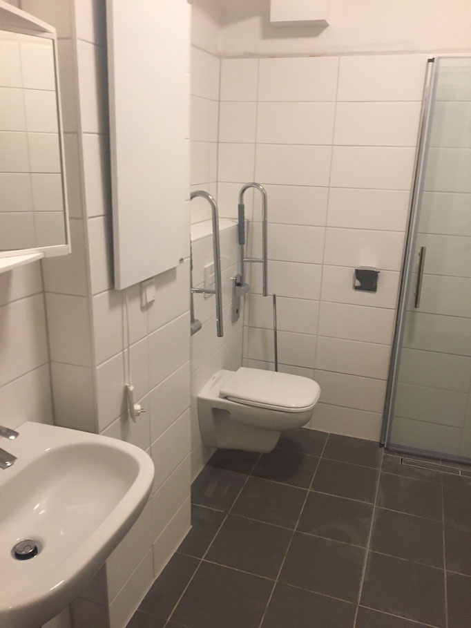 Toilette mit Stützgriffen