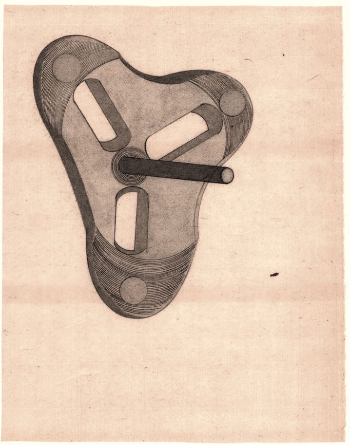 Someone's Top / 誰かのコマ　Oil transfer, pencil on Paper / 紙に油彩転写、鉛筆　350×275mm　2025