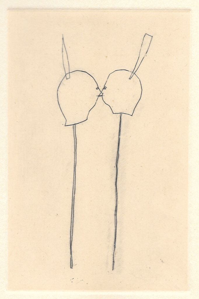 話ができるよ  Drypoint, Chine collée　2019