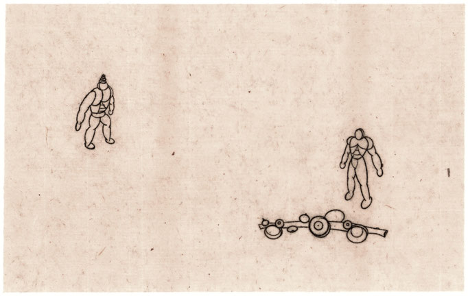 Drama / ドラマ　Oil transfer on Paper / 紙に油彩転写　175×278mm　2025