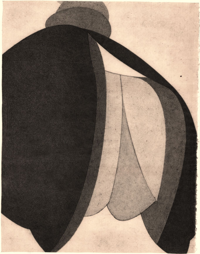 Someone's Nuts / 誰かの木の実　Oil transfer, pencil on Paper / 紙に油彩転写、鉛筆　350×272mm　2025