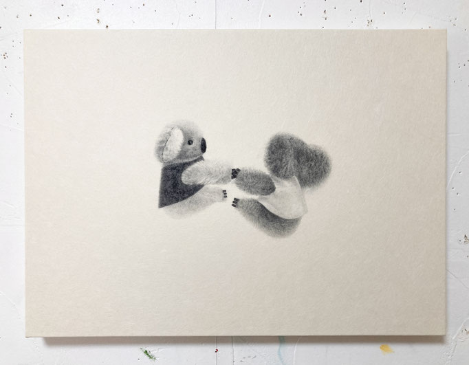 Happy End / ハッピーエンド　pencil on paper, panel　242×333mm（F4）2024