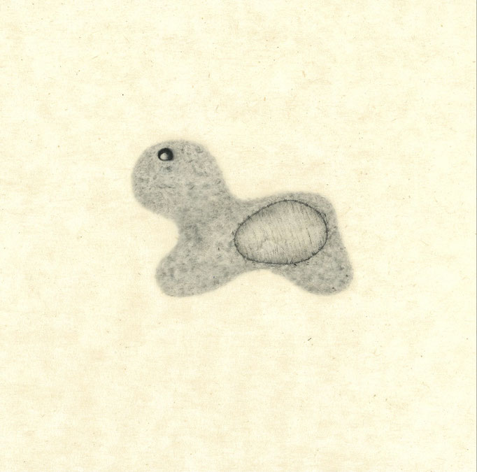 りすっち　200×202mm　紙に油彩　2021
