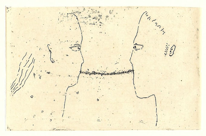 クギヅケにクギヅケ　87×135mm　Etching, Sugar-lift etching, Drypoint, Chine collée　2019    Ed.2