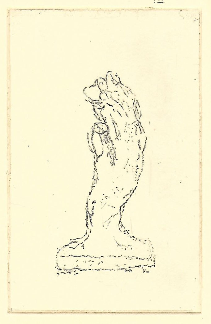 手 　Soft-ground etching　2019