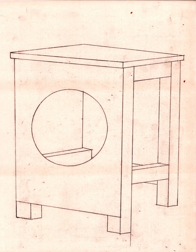 Stool / 椅子　Oil transfer　348×275mm　2024