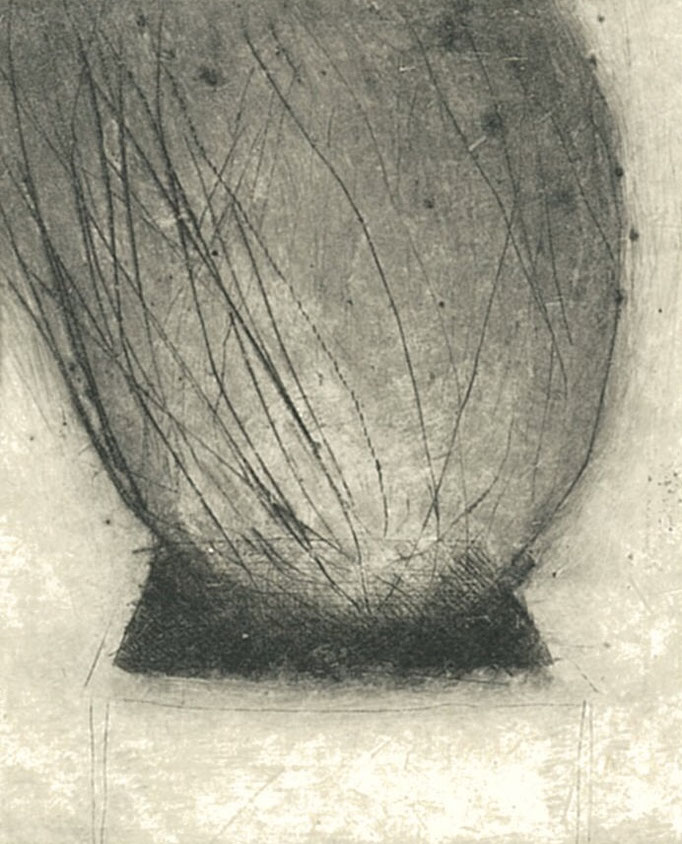 版が燃える　74×58mm   Drypoint　2019    Ed.3