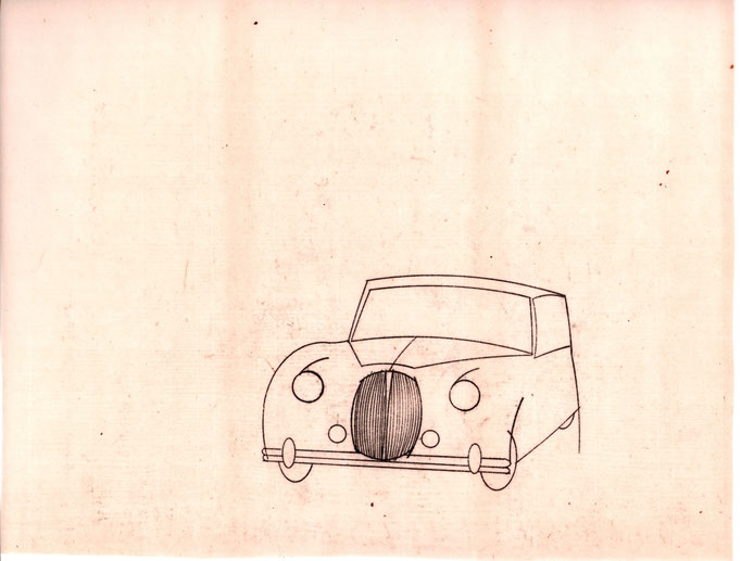 Car / 車　Oil transfer   268×348mm　2024