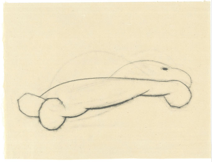 May you swim well / 上手に泳げますように　Pencil on Paper / 紙に鉛筆　235×313mm　2025