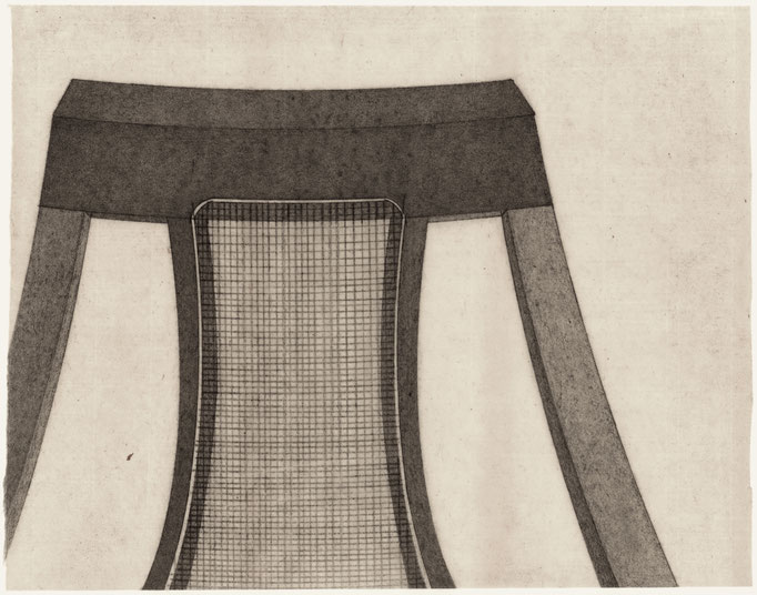 Someone's Chair / 誰かの椅子　Oil transfer, pencil on Paper / 紙に油彩転写、鉛筆　350×275mm　2025