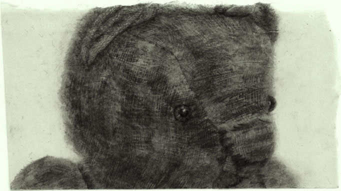 Stuffed Animal / ぬいぐるみ　Pencil on paper　100×180mm　2024