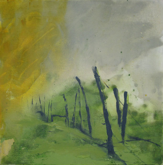 Weißweingarten 1 - Acryl auf Leinwand - 50 x 50 cm 